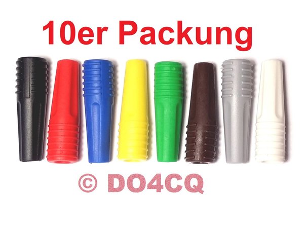10er Pack Knickschutztüllen /Knickschutzhüllen für crimp Stecker RG58 o.Ä. ( A02C )