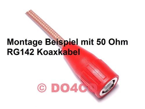 Isoliertülle /Isolierhülle rot oder schwarz für BNC Stecker bis 6mm Kabel A02A